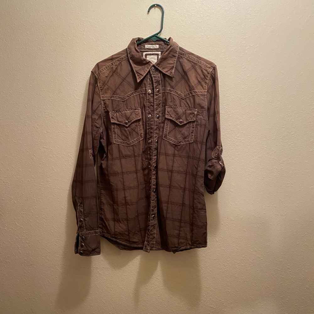 BKE plaid men’s button shirt, slim fit M